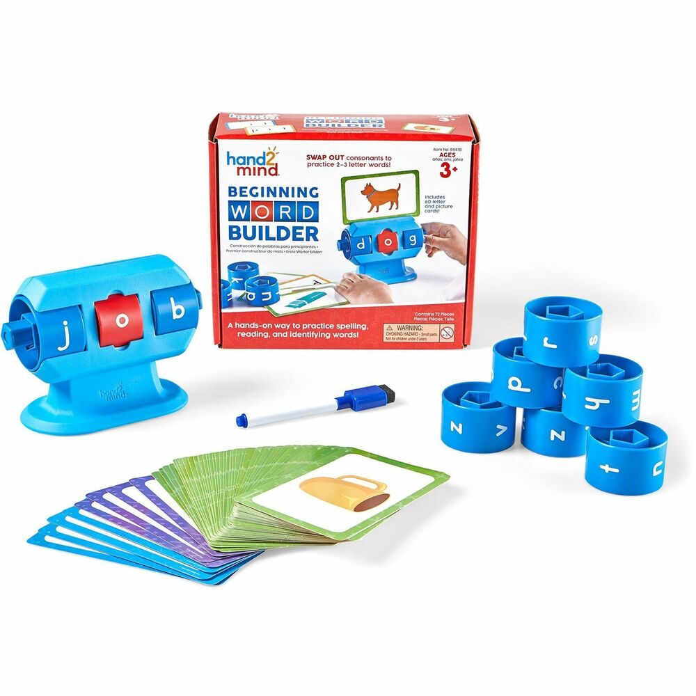 LRNH2M94478 - Turn learning to read into a fun, hands-on experience with the Beginning Word Builder Set. Engaging learning toy grows with children as their literacy skills develop. Durable letter wheels combined with activity cards and games teach vowel-consonant (VC), consonant-vowel-consonant (CVC) and consonant-vowel (CV) words. Activity is perfect for children ages 3 and up.