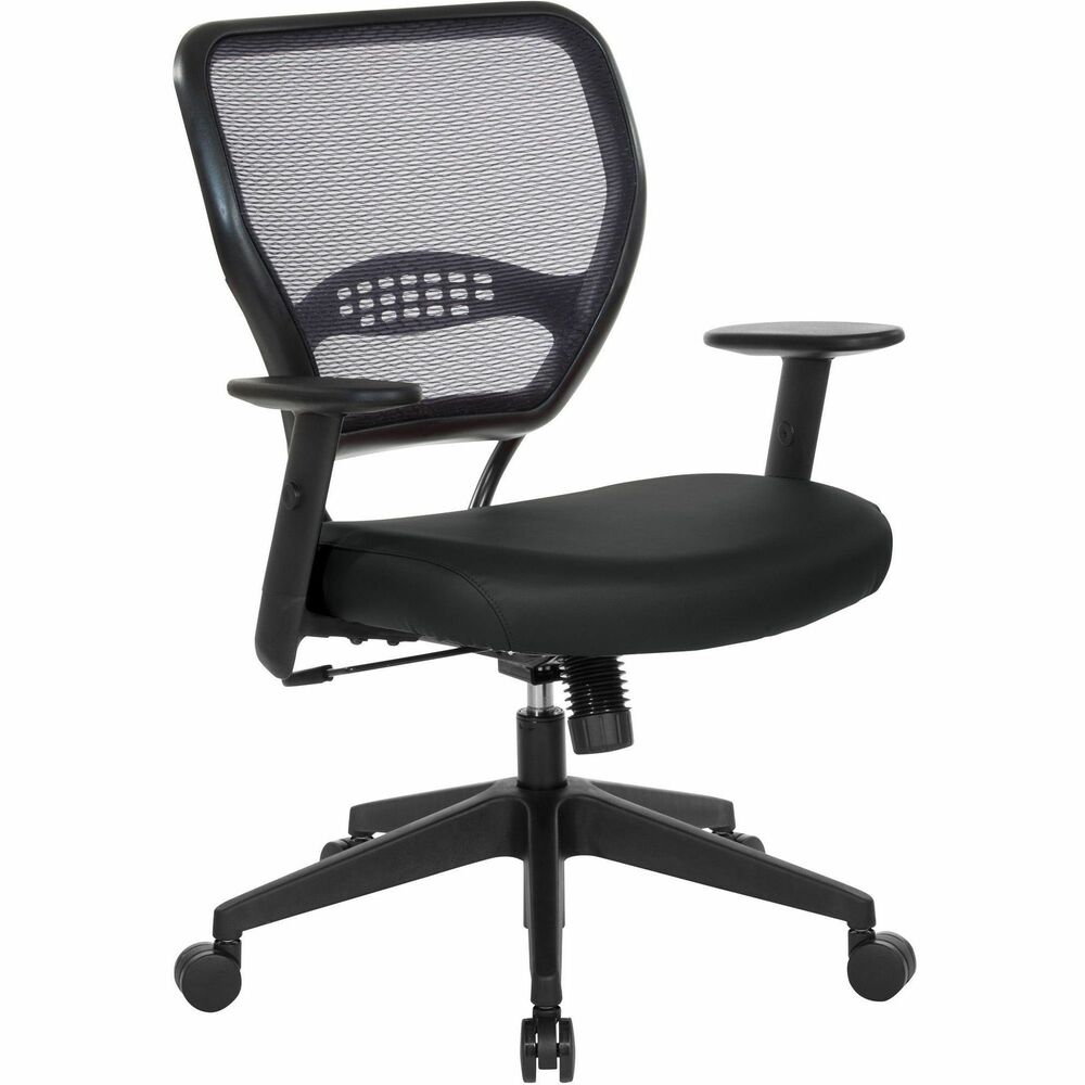 OSP5500DR107 - The 5500 basic design of Antimicrobial Dillon Back and Seat Managers Chair is an excellent example of simplicity at its best. AirGrid Back with built-in lumbar support conforms to your back for passive ergonomic support. Seat is thickly cushioned for enhanced comfort. Both seat and back are upholstered in antimicrobial vinyl for easier cleaning and longer-lasting use. Functions of this professional chair include One Touch pneumatic seat-height adjustment, 360-degree swivel and 2-to-1 synchro tilt control with adjustable tilt tension. Angled arms with soft pads are height-adjustable. Heavy-duty, angled nylon base has oversized, dual-wheel carpet casters.
