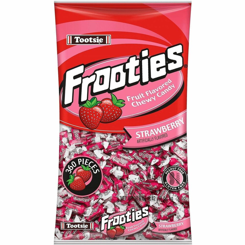 GRR20900090 - Frooties Chewy Candy delivers sweet fruity flavor with the same great chew you love from Tootsie Rolls. Each individually wrapped candy is soft, chewy and bursting with flavor. Bulk size bag provides plenty of candy to fill birthday pinatas, candy buffets, goodie bags and more.