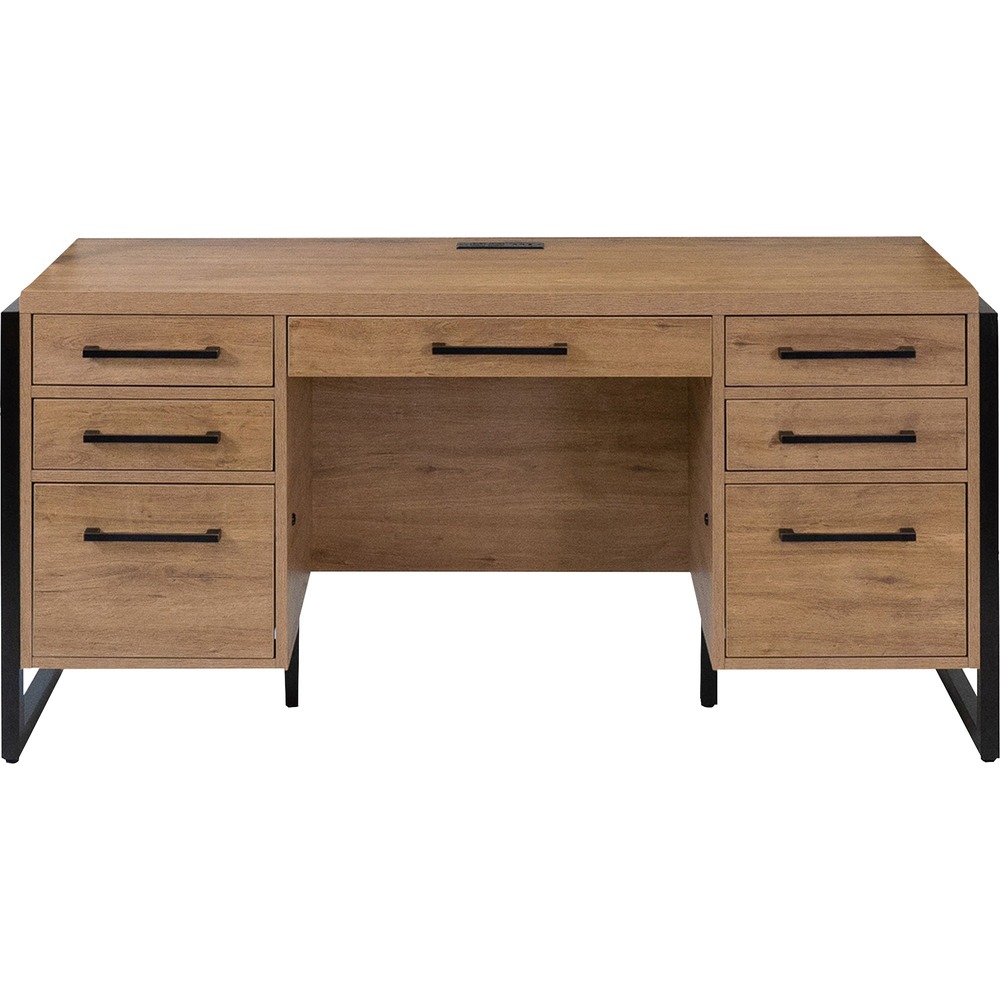 Martin Mason Monarca Laminate Unit - 31" Height x 66" Width x 21" Depth - Total Drawer(s): 7 - Material: Solid Wood - Finish: Monarca Natural - 1 Each