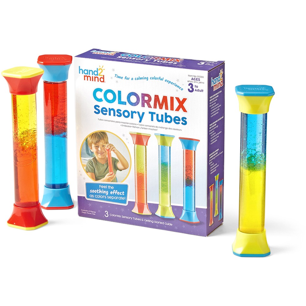 LRN92419 - ColorMix Sensory Tubes teach children how to soothe themselves and their big emotions by watching colors separate. Sensory tubes help build key social-emotional skills such as patience, impulse control, stress management and self-discipline. Easy-to-grip tubes are perfect for small hands.