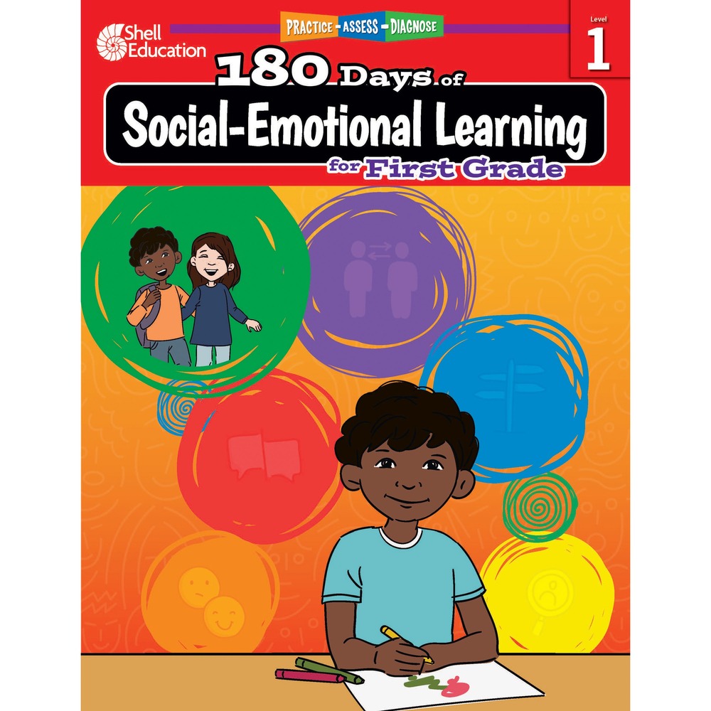 SHL126957 - 180 Days of Social and Emotional Learning (SEL) Workbook is an effective workbook that provides daily SEL activities to help students explore emotions, actions, relationships and decision-making. Daily activities connect to CASEL competencies, mindfulness and affective education initiatives. Workbook supports at-home learning, whole-class instruction or small group learning for a quick, easy experience. Students build self-awareness, analyze relationships, discover diverse perspectives and apply what they have learned. Fiction and nonfiction text creates self-reflection and growth. Activities are great for homeschooling, reinforcing learning at school and building connections between home and school.