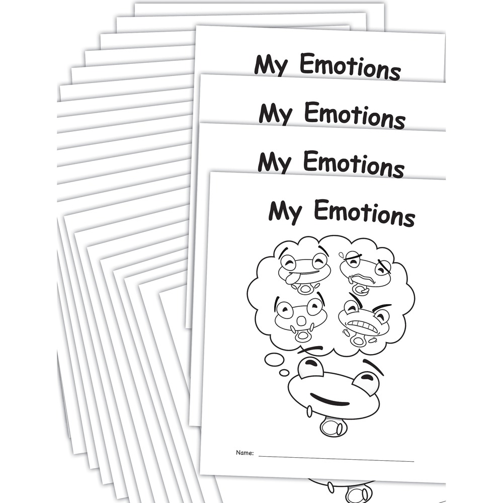 TCREP62149 - Students create their own book and reflect on important emotions using My Own Books: My Emotions. Color the cover to make it your own. Prompts on pages guide students to answer questions about their emotions. Teachers can track their classes writing and emotional growth.