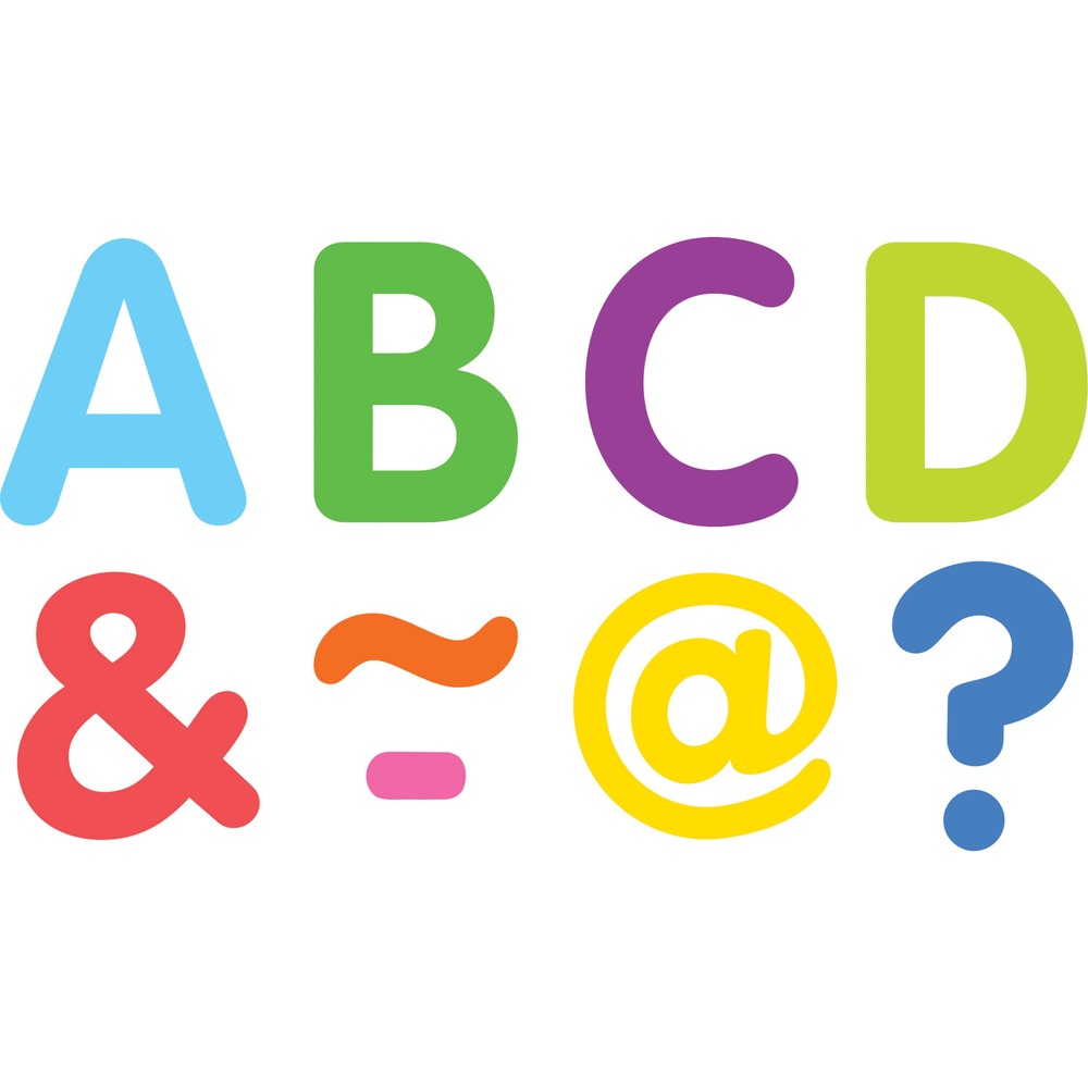 TCR77570 - Colorful Classic Magnetic Letters provide a fun element to your whiteboard. Students can create words, practice their spelling and learn the alphabet. Letters work on any magnetic surface. Set includes 68 uppercase letters and 19 punctuation marks.