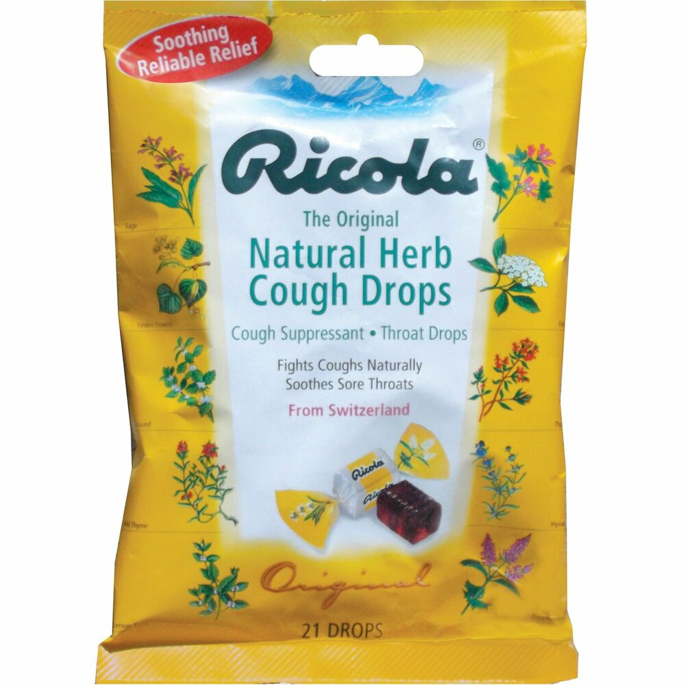 LIL3000219 - Enjoy high-quality ingredients with these cough drops that are made from exclusive Swiss mountain herbs. Lozenges bring a unique, delicious taste and soothe the mouth and throat to reduce irritation. Ingredients are created using natural farming methods without chemical pesticides to ensure optimum taste and effectiveness. Lozenges are perfect for battling the uncomfortable symptoms of cough due to a cold or inhaled irritants as well as minor irritation and pain due to sore throat or sore mouth.