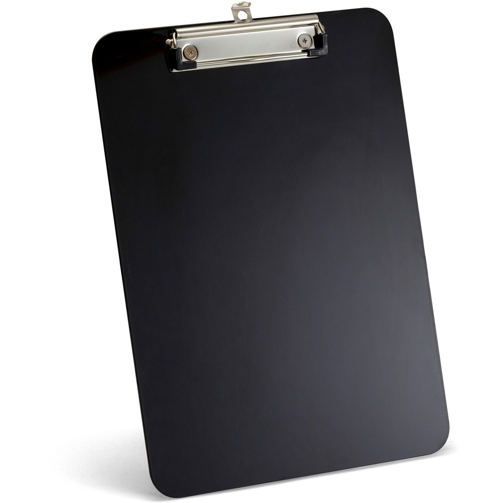 OIC83215 - Magnetic Clipboard features three heavy-duty magnets on the back to mount on forklifts, pallet trucks, workstations, warehouse racking or on any metal surface. Solid, plastic construction provides durability for long-lasting use. Low-profile, metal clip offers excellent holding power for letter-size and A4-size paper. Built-in, retractable, key hang hole keeps your keys nearby and accessible.
