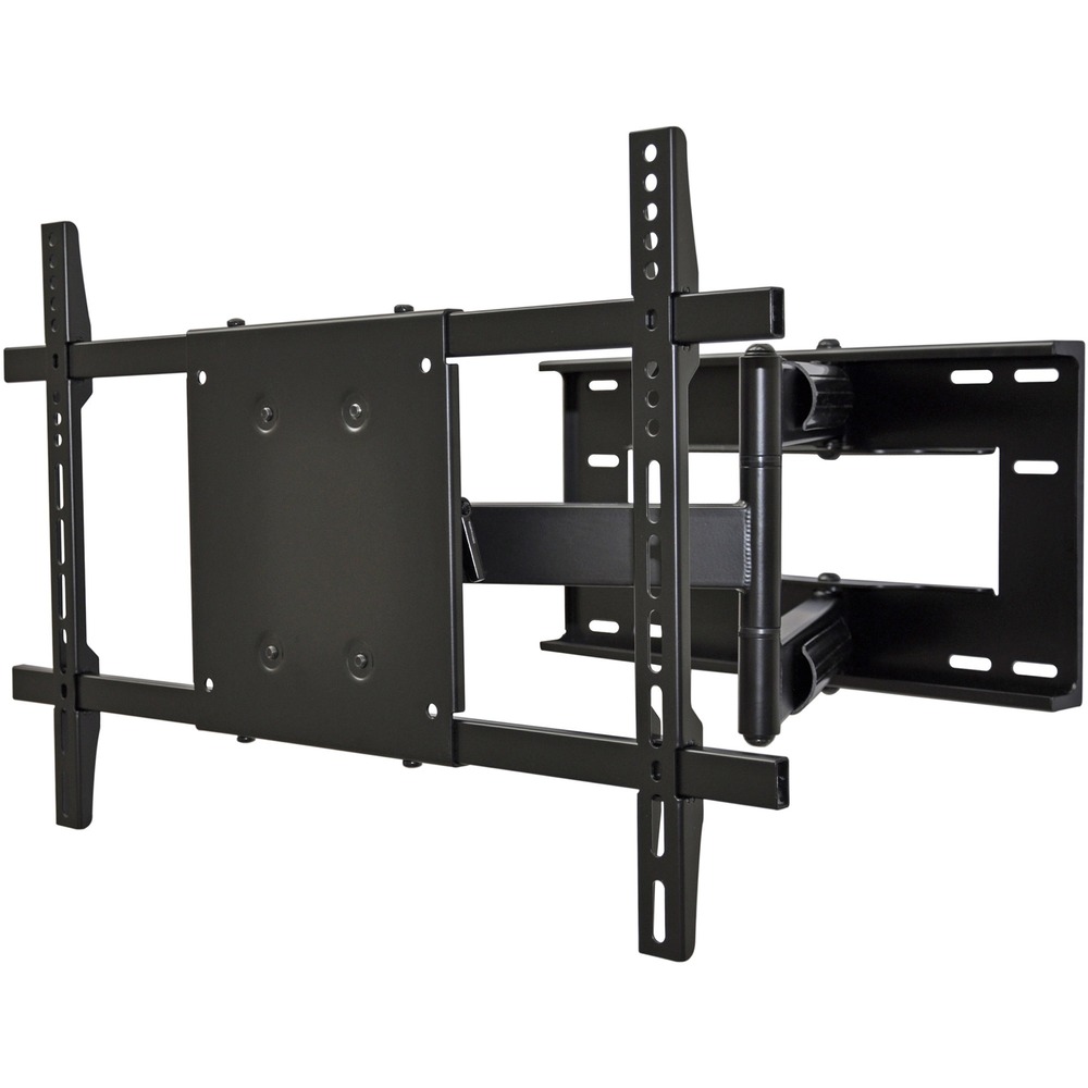 RCLRVLDA - Dual Articulated TV Wall Mount is perfect for most TV screens from 37" to 70" with a maximum weight of 150 lb. Universal design fits all VESA and non-VESA mounting patterns from 200 x 200mm to 600 x 400mm. The 26" arm extension allows mounting anywhere including corners. Arm can mount in three different positions along the wall plate for left-corner, center or right-corner mounting. Arm folds flat against the wall to save space. Tilt screen up 5 degrees or down 15 degrees for customized viewing. Screen-leveling adjustment can go up or down 6 degrees after installation. Integrated wire management keeps your cables organized. All mounting hardware is included for easy installation.