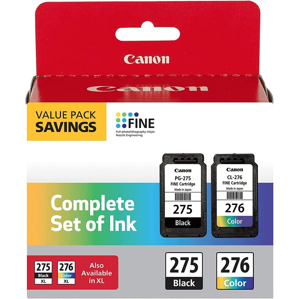 CNMPG275CL276VP - Combined with Canon photo paper, ink cartridges in this value pack protect your photos from fading for longer, thanks to the ChromaLife100 System. Genuine Canon inks provide peak performance that is specifically designed for compatible Canon printers. Use in your Canon PIXMA TS3520 Series and PIXMA TR4720. Set includes one black cartridge and one color cartridge. PG-275 Pigment Black Ink Cartridge produces crisp, sharp black text for all your documents. CL-276 Color Ink Cartridge produces colorful photos and images.