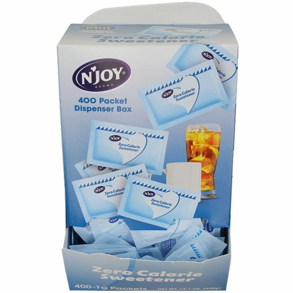 SUG83219 - As a zero-calorie sweetener made from aspartame, N'Joy Aspartame Sugar Substitute in blue packets makes a good alternative to table sugar. Each 1 gram packet has the sweetness of two packets of sugar. White sweetener is Kosher certified, gluten-free and sodium-free, making it suitable for those with special dietary needs. Packets come in a convenient dispenser box.