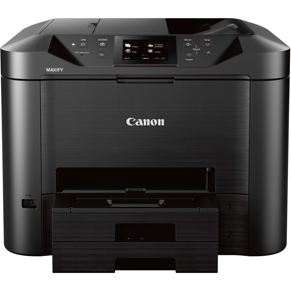 Canon MAXIFY MB5420 Wireless Inkjet Multifunction Printer - Color - Black - Copier/Fax/Printer/Scanner - 600 x 1200 dpi Print - Automatic Duplex Print - Up to 30000 Pages Monthly - Color Flatbed Scanner - 1200 dpi Optical Scan - Color Fax - Ethernet - Wir