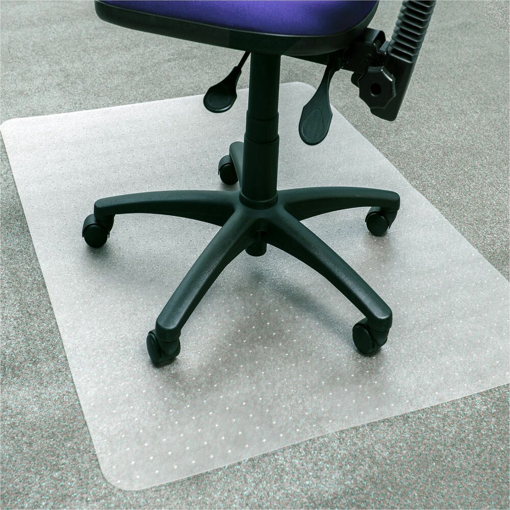 FLRNCCMFLAG0002 - Cleartex Advantagemat Plus Chairmat combines excellent, ergonomic performance with advanced floor protection. High impact-resistant, APET material provides a rigid, easy-glide surface for casters. Enhanced durability and clarity protect your flooring from casters, general wear, scuffs and spills. Gripper back is perfect for low-pile and standard-pile carpets. Recyclable material is free of vinyl, BPA and phthalate.