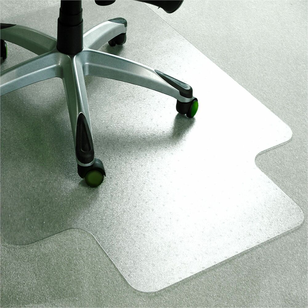 FLRNCCMFLAG0005 - Cleartex Advantagemat Plus Chairmat combines excellent, ergonomic performance with advanced floor protection. High impact-resistant, APET material provides a rigid, easy-glide surface for casters. Enhanced durability and clarity protect your flooring from casters, general wear, scuffs and spills. Gripper back is perfect for low-pile and standard-pile carpets. Recyclable material is free of vinyl, BPA and phthalate.