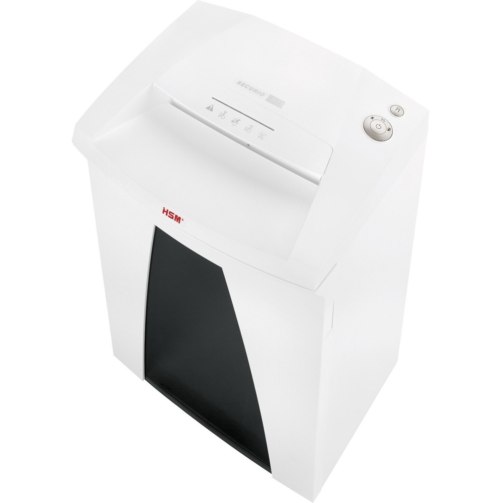 HSM1823113 - Cross-cut shredder features optimized cutting device technology destroys 17 to 19 sheets of paper, creating 447 cross-cut/confetti-cut particles per page. It also shreds staples, paper clips, credit/store cards and CDs/DVDs. High-quality materials provide safety and durability complete. Anti-Jam technology easily and quickly reverses paper if the machine is overloaded. Continuous-duty operation ensures continual shredding with no downtime. Energy Management Control System EcoSmart delivers particularly low power consumption of 0.1 watt in standby mode. Quiet operation feature shreds documents with a pleasantly quiet operating sound. Cutting rollers are made of hardened solid steel. With a Comprehensive Safety System, the shredder is UL Approved and CE-Certified. It also features inspection window to monitor filling level; multifunction element for intuitive operation; and light barrier for automatic start/stop.