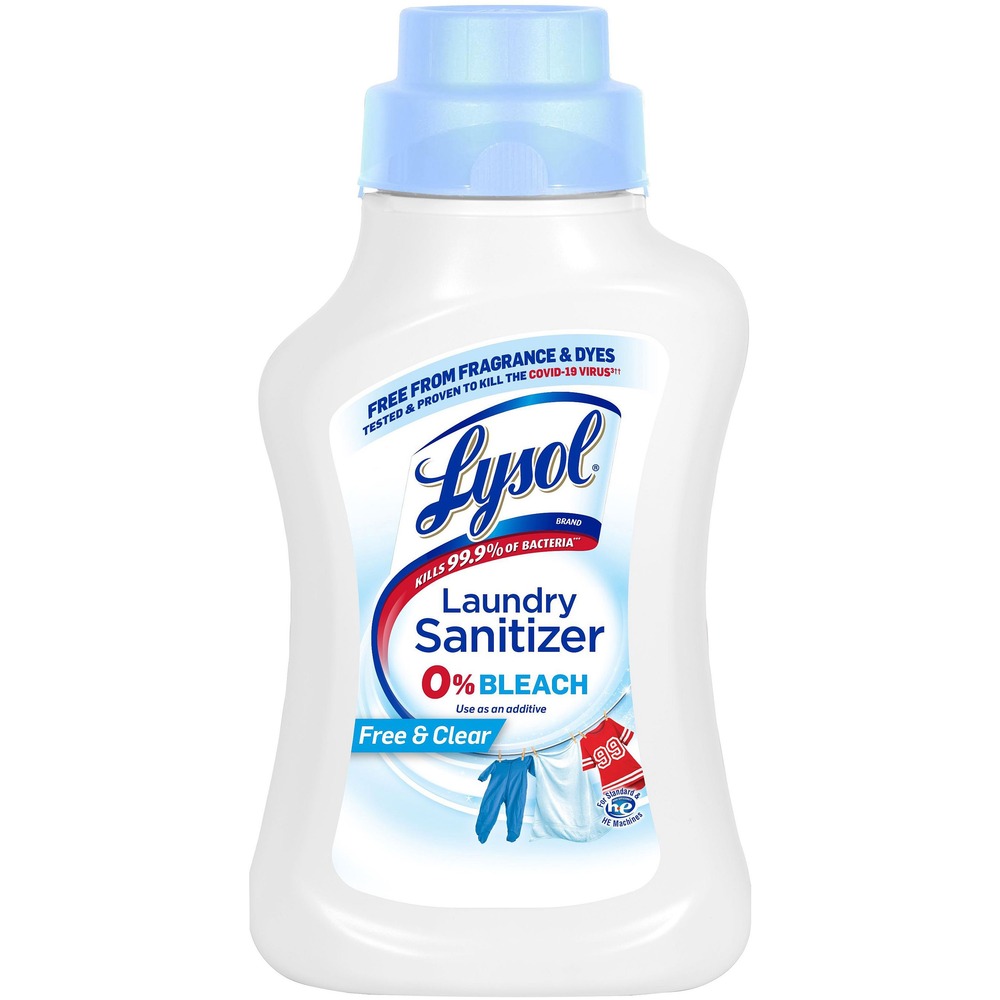 RAC99621 - Used as an additive, this laundry sanitizer kills 99.9 percent of the bacteria that detergents leave behind without the use of bleach to safely sanitize your clothes when you need it. Versatile formula works in cold water and is suitable to use with both whites and colors. Laundry sanitizer is perfect for eliminating bacteria that can cause illnesses and create lingering odors from clothes, beddings, towels, sportswear, delicates and more. Laundry sanitizer is designed for standard and HE machines. Detergent is fragrance-free, dye-free and chlorine-free to clean baby clothes and more.