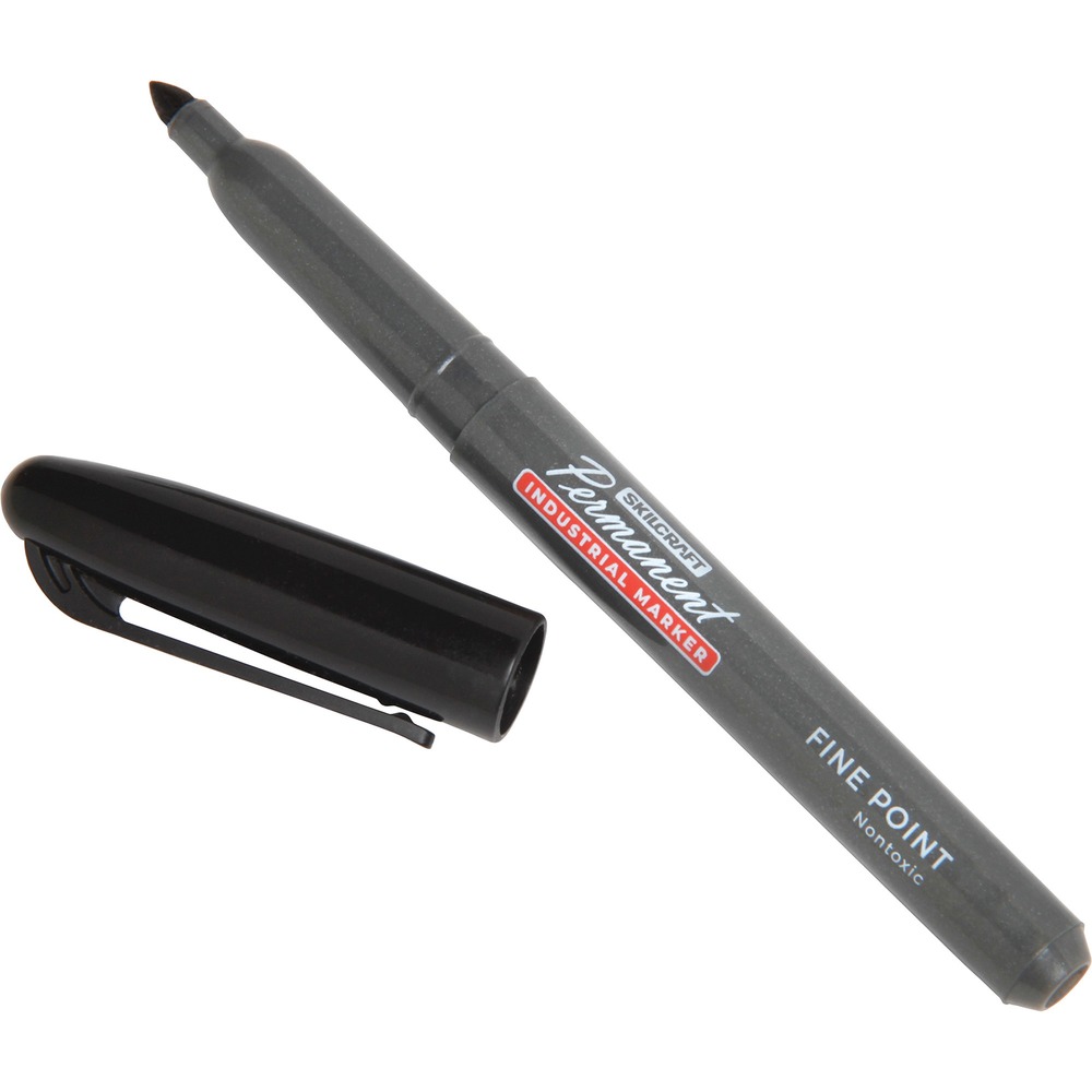 NSN7012064 - Tackle heavy-duty marking tasks with these Industrial Grade Permanent Markers. They feature durable, fine-point tips to write crisp, clear lines. Ink withstands temperatures up to 500 degrees, making it ideal for industrial, laboratory and specialty use. Ink remains permanent on metal, foil, glass, photographic film, plastic, wood, stone and most hard-to-mark surfaces in extreme heat and steam. Quick-drying ink is water-resistant and smearproof.