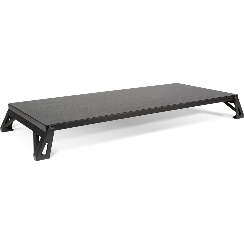 ASP32511 - Dual-height, Lo Riser Monitor Stand provides an ultra-wide, 24" platform ideal modern, wide-screen monitors. Adjustable leg design allows you to choose between a 2" or 3" height for ideal, ergonomic positioning. Stand holds monitors or TVs up to 32" wide and supports a maximum of 30 lb. Sleek, modern styling matches perfectly with work or gaming spaces.