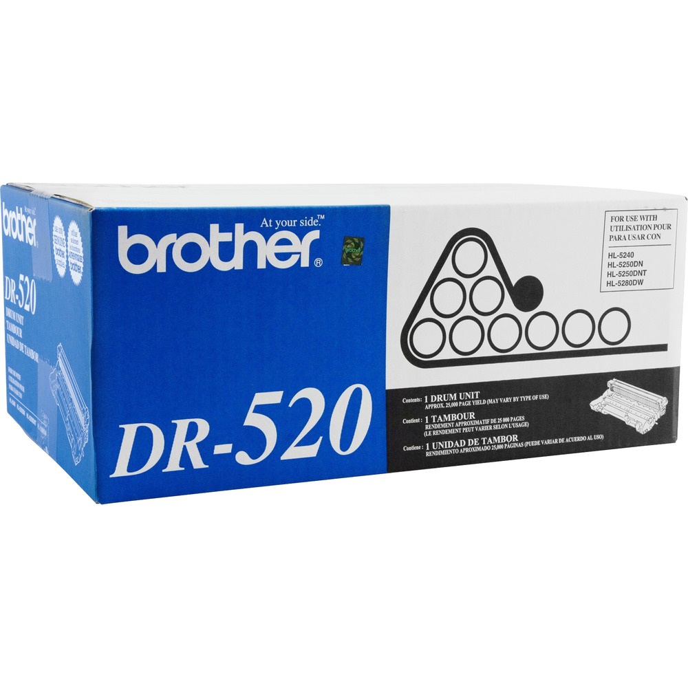 BRTDR520 - Drum is designed to fit Brother DCP-8060, DCP-8065DN; HL-5240, HL-5250DN, HL-5250DNT, HL-5280DW; MFC-8460N, MFC-8660DN, MFC-8670DN, MFC-8860DN and MFC-8870DW. It is part of a complete intelligent printing system to provide superior quality. Use only Brother Genuine replacement cartridges for superior results. Drum yields 25,000 pages.