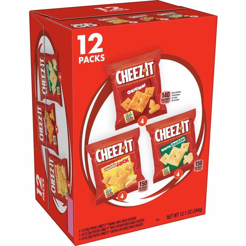 Cheez-It Variety Pack - Individually Wrapped - Original, White Cheddar ...