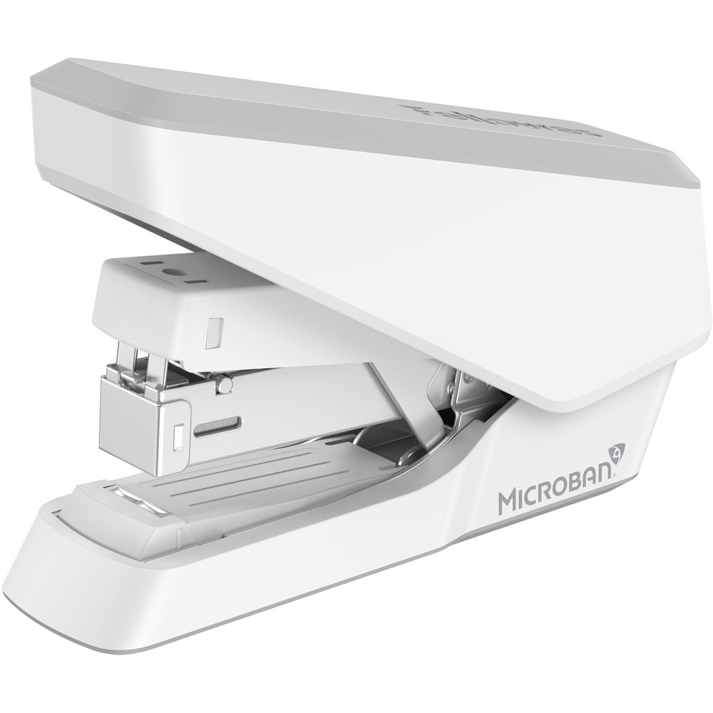 FEL5014301 - Engineered to be effortless and designed to be seen, this LX series stapler is built with quality, durability and function in mind. LX860 EasyPress Half Strip Stapler features Microban antimicrobial technology to help prevent bacteria growth for an added level of protection. Smooth, jam-free performance ensures successful stapling every time. EasyPress technology offers easy stapling up to 40 pages using 1/4" staples. Each staple clinches flat for a neat, professional finish and easy stacking of multiple stapled documents. Low-staple indicator lets you quickly see when staples are running low. Ergonomic design provides a comfortable stapling experience. Durable stapler holds a half strip of staples and is perfect for home or office use. More from the Manufacturer