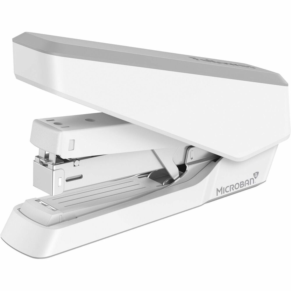 FEL5014501 - Engineered to be effortless and designed to be seen, this LX series stapler is built with quality, durability and function in mind. LX870 EasyPress Full Strip Stapler features Microban antimicrobial technology to help prevent bacteria growth for an added level of protection. Smooth, jam-free performance ensures successful stapling every time. EasyPress technology offers easy stapling up to 40 pages using 1/4" staples. Each staple clinches flat for a neat, professional finish and easy stacking of multiple stapled documents. Low-staple indicator lets you quickly see when staples are running low. Ergonomic design provides a comfortable stapling experience. Durable stapler holds a full strip of staples and is perfect for home or office use. More from the Manufacturer