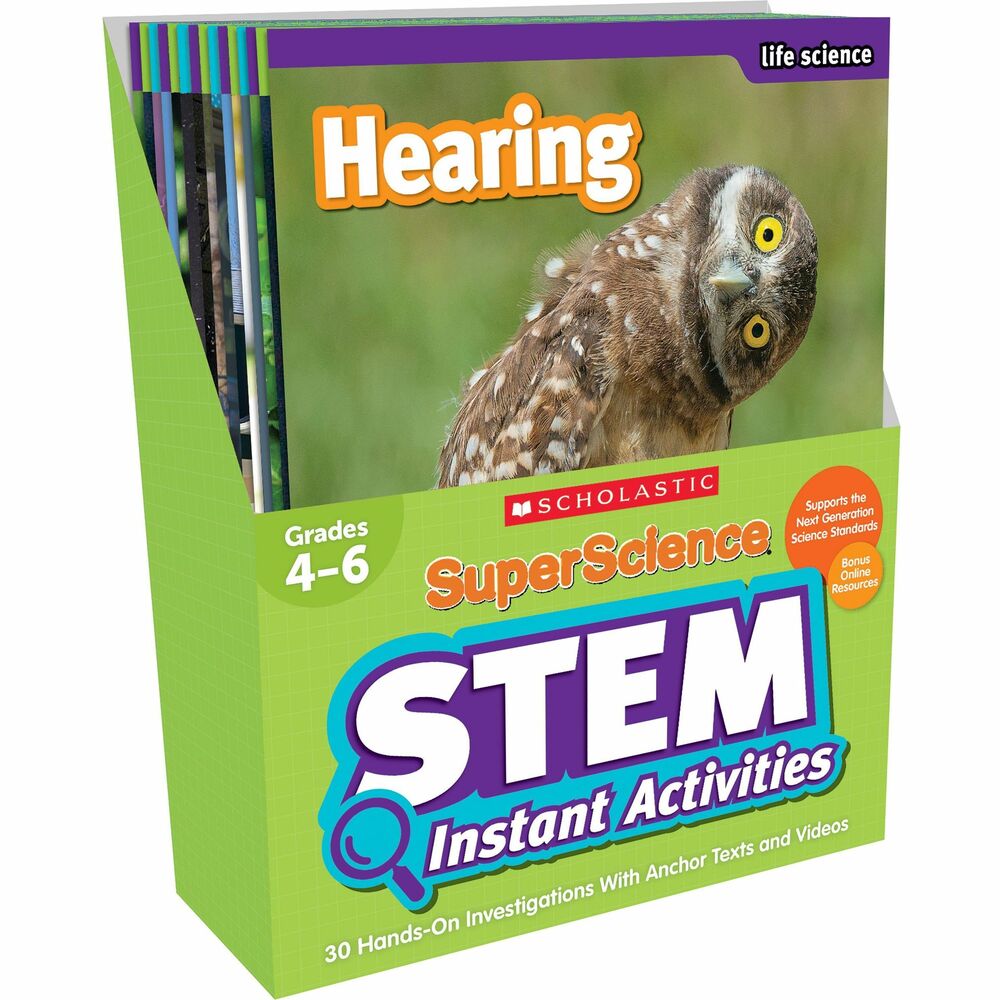 SHS1338099019 - SuperScience STEM Instant Activities feature 15 engaging topics that support Next Generation Science Standards. Every topic includes a self-contained folder, anchor text to build background knowledge, multiple copies of two hands-on investigations, companion reproducible recording sheets, management tips and links to online video and bonus activities. Articles include a range of topics to engage students in the world of science.