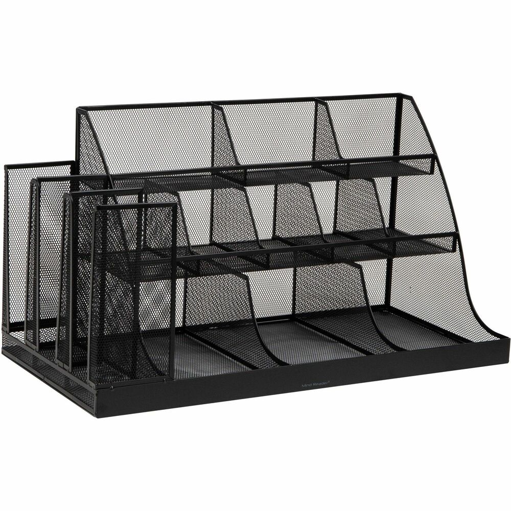 EMSCMG2MESH - Improve your home, office, lobby, breakroom or waiting room experience with this Network 14-Compartment Coffee Cup and Condiment Countertop Organizer. 14-compartment, three-tier shelf construction provides a great way to organize coffee, tea and other supplies. Stack 12 oz. cups, utensils, single-serve coffee pods, creamers, tea bags, stirrers, salt packets, vitamin packets, snack bags and more. Easy-to-store, lightweight design is the perfect, movable solution that keeps track of supplies. Metal, mesh material adds a modern touch to any space. Long-lasting, durable construction provides versatile functionality for inside or outside use.
