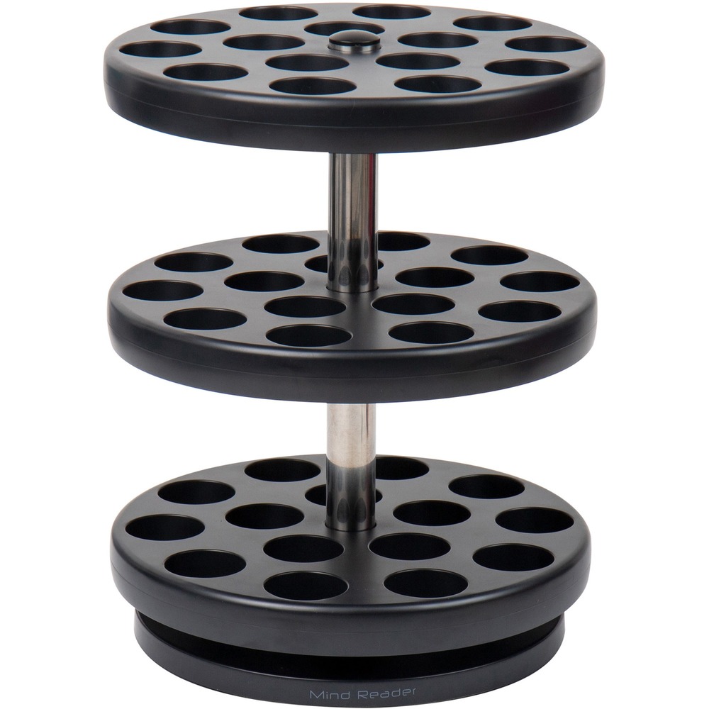 EMSPODSUS45 - Anchor 3-Tier Coffee Pod Carousel organizes everyone's favorite flavors while minimizing messes. Three rotating tiers store up to 15 single-serve pods on each tier for a total capacity of 45 pods. Arrange pods in multiple ways to suit various tastes and preferences. Carousel is perfect for your breakroom, reception area or hospitality suite. Heavy-duty plastic stands up to everyday use and cleans quickly with the help of a damp cloth. Neat, simple design elevates your space with a minimalist touch for a delightful coffee-drinking experience. Rubber grips on the base keep the rotating carousel in place.