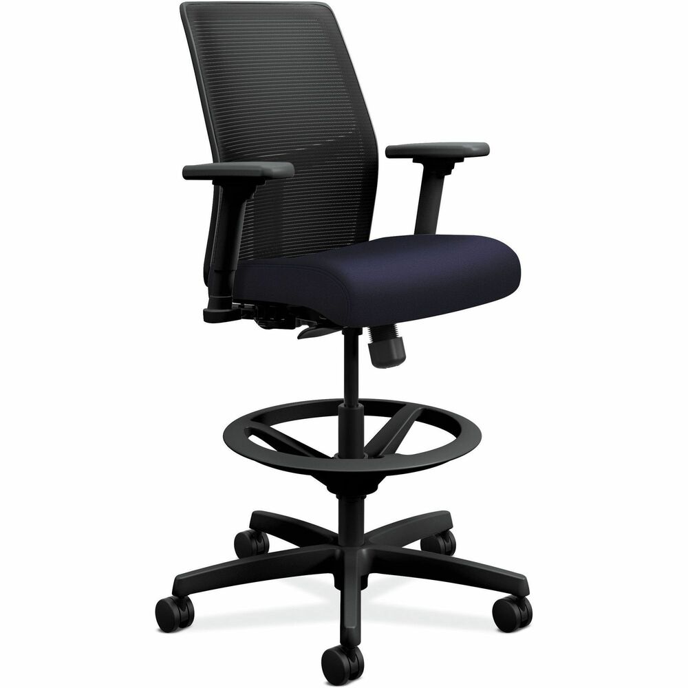 HONITSMS1MC98B - Get in sync with both your body and your work environment using this Ignition mesh-back task stool. Perfect for sit-to-stand worksurfaces, it brings you closer to your work and closer to the perfect seating solution. Limited, synchro-tilt control mechanism allows you to put yourself in any posture. Breathable, four-way stretch mesh back increases both the airflow and the support. Adjustable lumbar support customizes your lower back comfort. Other functions include 360-degree swivel, pneumatic seat-height adjustment from 23" to 32" , tilt tension and tilt lock. Contoured seat cushion with fabric upholstery gives workstation warriors the all-day comfort they need. Height-adjustable and width-adjustable arms create a custom fit. Hard casters on the five-star base roll quietly and effortlessly. This low-back stool offers a higher degree of comfort and is designed to fit anyone and any space. The ilira-stretch mesh back and frame are black. Seat fabric is navy. Weight capacity is 300 lb.