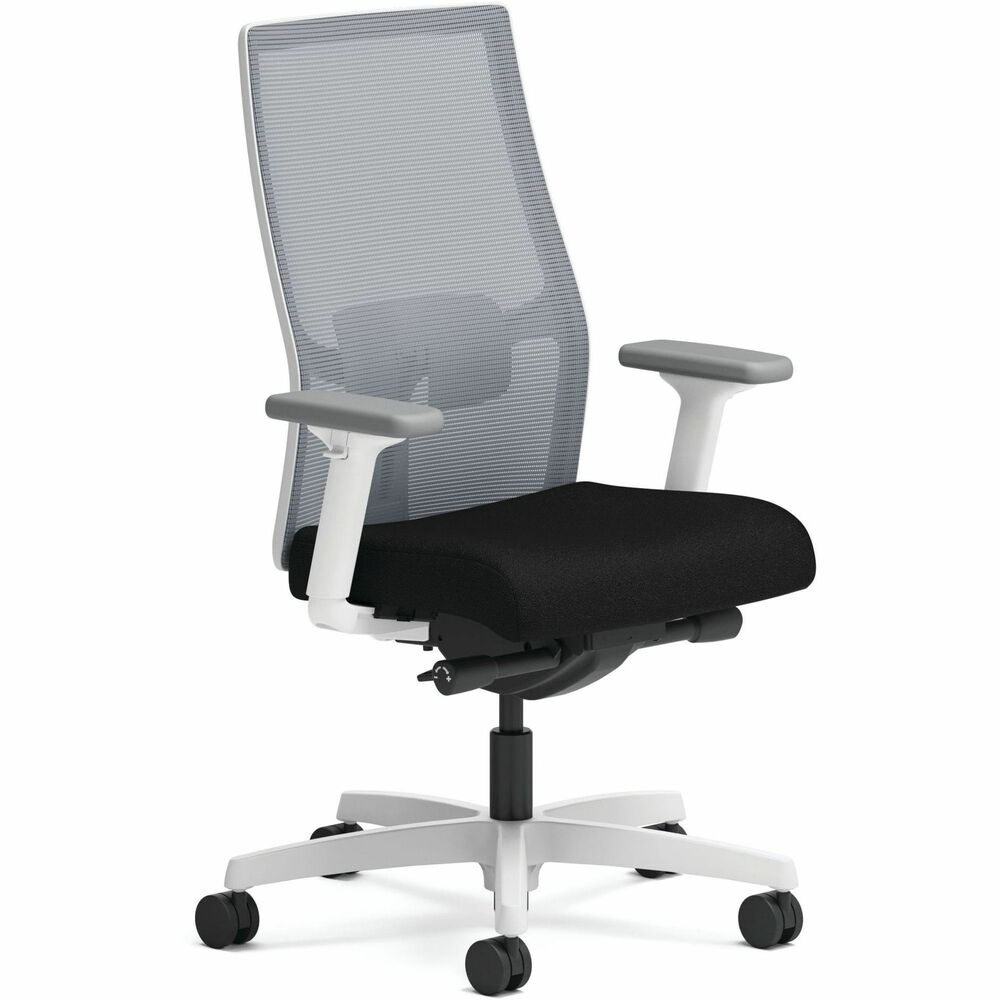 HONIWMMKD2FC10D - Enjoy taking care of business in this Ignition Mid-back Task Chair with a four-way stretch mesh back that delivers more than the comfort everyone wants from an office chair. Advanced synchro-tilt mechanism puts you in total control of your recline and comfort. Breathable, four-way stretch mesh back in a Fog color cradles your spine with natural lumbar support and increases airflow. Arms adjust in height and width while lumbar and cushioned fabric seat in black adjust in height to provide a custom fit. Other functions include pneumatic seat-height adjustment from 16-3/8" to 21-1/4" , 360-degree swivel, tilt tension and tilt lock. Seat measures 20" wide x 17-3/4" deep. Back size is 19" wide x 23" high. Easy-to-assemble low-back chair holds up to 300 lb. and features a Designer White frame.