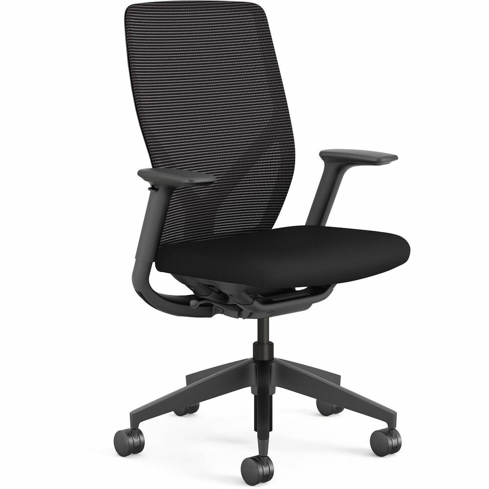 HONFXT0STAMU10T - Make your space work with Flexion. With a dynamic seat design that relieves pressure points, a single, uncomplicated lever for seat-height adjustment, and a clean, frameless aesthetic, this Flexion task chair keeps comfort and productivity at its peak. Ideal for unassigned seating spaces like benching, touchdown and hybrid areas, it offers straightforward performance and easy agility to energetic environments. Four-point seat suspension responds and adapts to your movements - no adjustments necessary. Seat height ranges from 15" to 19-5/8". Cushioned seat is upholstered in black polyurethane. Maximize your back and shoulder support with a back frame designed with torsion in mind to move and flex with you. Stay cool with 4-Way Stretch Mesh in black. Arms adjust in height. Hard casters on the standard black base allow easy movement. Make your space work with Flexion. Weight capacity is 300 lb.
