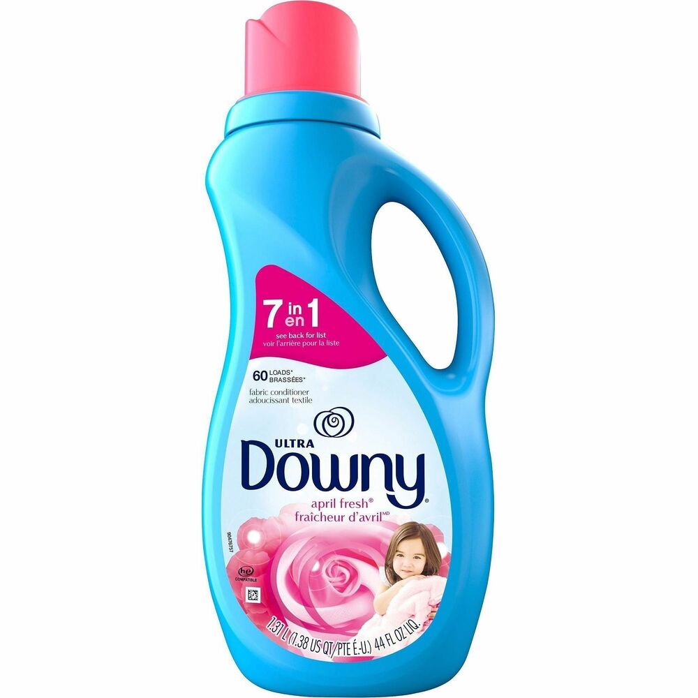 PGC10033 - Feel softer, smell fresher and look newer with Ultra Downy 7-in-1 Fabric Softener. It delivers 7 benefits including lasting freshness, color protection, softness, stretch fighter, wrinkle reduction, anti-static and anti-fuzz. Give your clothes a softer feel and a long-lasting floral scent with Downy April Fresh Fabric Softener. It protects your clothes from stretching, fading and fuzz while adding the signature April Fresh scent. Enjoy three times more freshness with less static and fewer wrinkles after every wash. Use with all top-loading and front-loading HE machines. This fabric softener is easy to use. After adding your favorite laundry detergent, pour Downy Liquid Fabric Softener into the fabric softener dispenser drawer or directly into the agitator and start the washer on your preferred cycle.