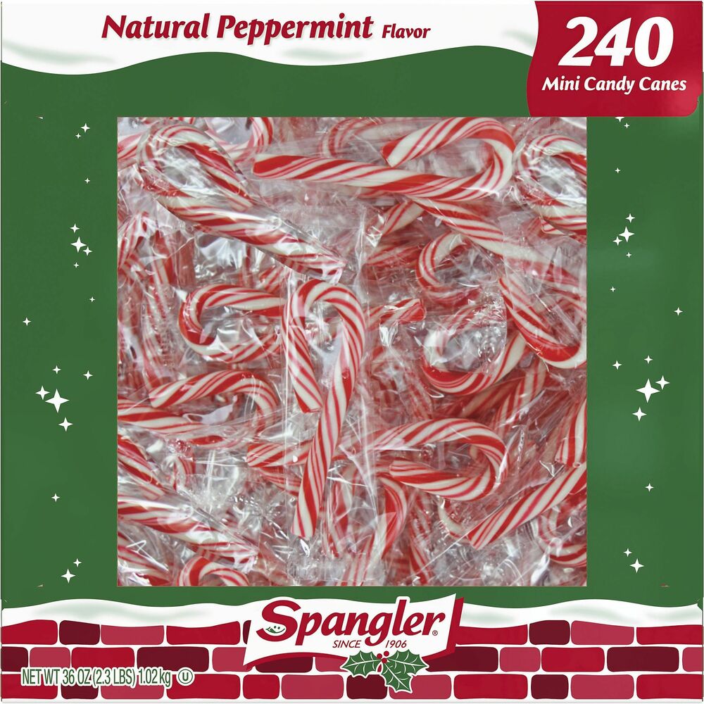 SPA1120 - These miniature peppermint candy canes are great for giveaways or offering to your guests and employees. Treats feature the season's favorite flavor - crisp, refreshing peppermint. Mini candy canes are the perfect way to spread holiday cheer around the office. They are also ideal for decorating trees and gingerbread houses. Each candy cane is individually wrapped in a clear pouch to maintain freshness. Candy canes are gluten-free, OU kosher certified and free of common allergens.