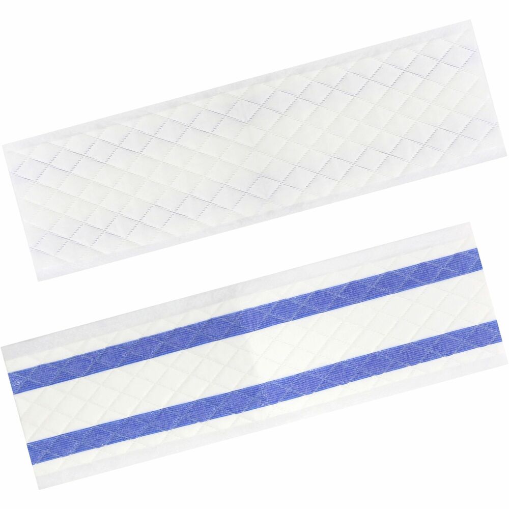 UNGDMWS2 - Disposable Mop Pads are meant for single use with no need to launder, preventing cross-contamination risks. Mop pads clean your floors evenly and allow consistent dwell times when using disinfectants. They are compatible with hook-and-loop mop holders including the Unger Excella and Unger Damp Mop Pad Holders (neither included).