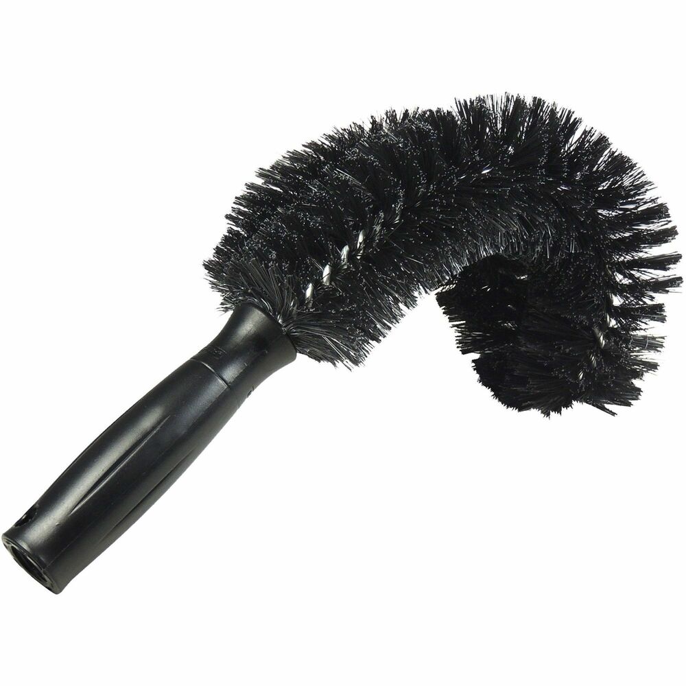 UNGPIPE0 - Bendable, StarDuster Pipe Brush is curved to clean pipes and other round surfaces. Heavy-duty wire and polypropylene bristles easily clean hard-to-reach surfaces. Plastic handle fits an Unger OptiLoc Pole (not included) to reach high areas.