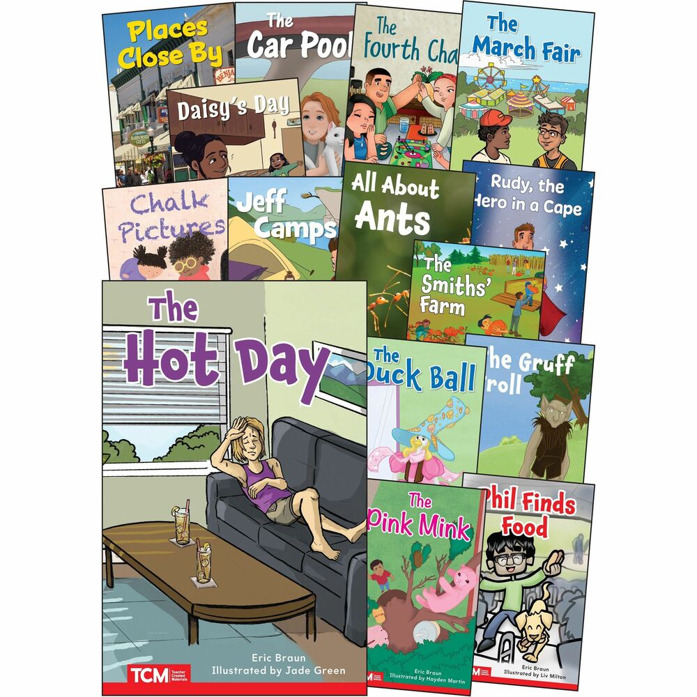 SHL145500 - Decodable Book Set includes fun, memorable books for second-grade students. Set features No. 1 to No. 15 of the Decodable Books Set to introduce early readers to new sounds and progressively develop phonological awareness, phonics knowledge and high-frequency word-recognition. Each book includes a helpful, family engagement page highlighting the targeted phonics and high-frequency words learned.
