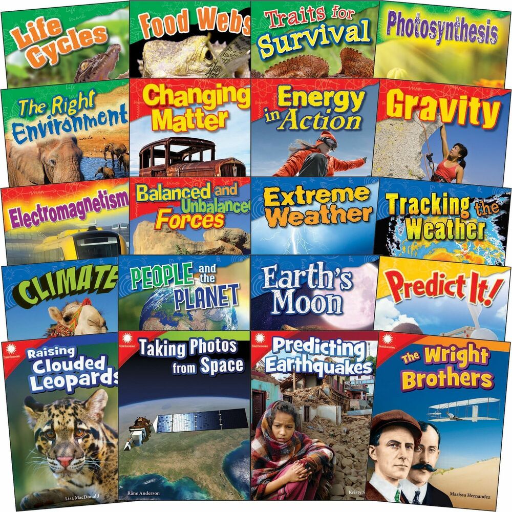 SHL126784 - Get third-grade students excited about science with this science book set. Introduce students to science by studying the physical and natural world through observation and experimentation. They can explore the three strands of science: life science, physical science and earth/space science. Book set helps teachers address Next Generation Science Standards (NGSS). Each nonfiction book includes a hands-on science or STEAM activity.