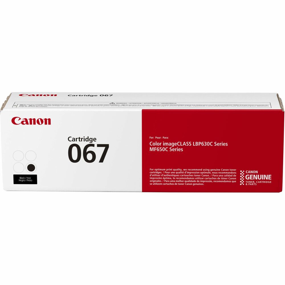 CNMCRTDG067BK - Designed by Canon engineers and manufactured in Canon facilities, this Canon Genuine Toner is developed using precise specifications to perform better in your Canon devices. Toner Cartridge 067 works in Canon imageClass LBP633Cdw, LBP632Cdw, MF653Cdw, MF654Cdw and MF656Cdw laser printers. Toner helps prevent smearing, smudging and streaking for outstanding quality, giving you the confidence to print anything from business documents to schoolwork. Standard-capacity cartridge yields approximately 1,350 pages.   