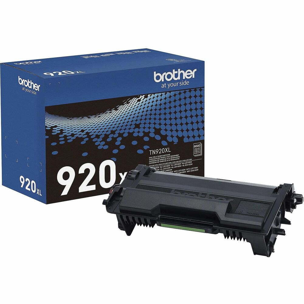 BRTTN920XL - Genuine TN920XL High-yield Toner Cartridge delivers dependable, professional results as well as convenience with an up to 6,000-page yield - double the pages of the TN920 standard-yield toner cartridge. Toner is engineered and optimized in conjunction with hardware design to maximize overall performance, print quality, consistency and reliability to help meet business needs. Brother Genuine toner is intelligently engineered to work seamlessly with Brother monochrome laser printers to produce sharp black prints while delivering outstanding results and reliable performance. Brother offers an environmentally responsible way for customers to dispose of Brother Genuine cartridges at end of life. Use with Brother HL-L5210DN, HL-L5210DW, HL-L5210DWT, HL-L5215DW, HL-L6210DW, HL-L6210DWT, HL-L6217DW, HL-L6310DW, HL-L6415DW, HL-L6415DWT, HL-EX415DW, DCP-L5510DN, MFC-L5710DN, MFC-L5710DW, MFC-L5715DW, MFC-L5717DW, MFC-L5915DW, MFC-L6810DW, MFC-L6915DW and MFC-EX915DW.