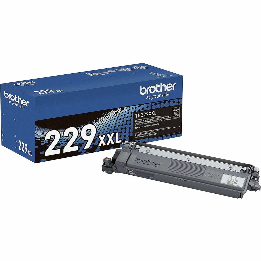 BRTTN229XXLBK - Print confidently in high-volume environments with this Genuine TN229XXLBK Super High-Yield Black Toner Cartridge that Brother recommends for its multifunction and all-in-one, digital color printers. Cost-effective, super-high yield offers the convenience of fewer cartridge changes than high-yield TN229XL cartridges. Toner cartridge produces rich, sharp tones with reassuring compatibility, consistently reliable results and practical yields up to 4,500 pages for a trusted choice for creating professional, laser-quality business documents that demand attention and get noticed. Use with Brother multifunction and all-in-one, digital color printers with laser-quality: HL-L3295CDW, HL-L8245CDW, MFC-L3780CDW and MFC-L8395CDW.