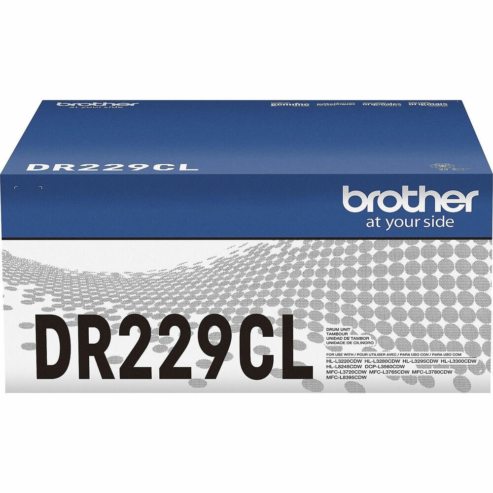 BRTDR229CL - Print confidently and optimize the performance of Brother multifunction and all-in-one, digital color printers using this Genuine DR229CL Drum Unit. Developed as part of a complete printing system, this long-lasting drum unit works in tandem with Brother Genuine Toner Cartridges to deliver crisp, professional-looking prints with yields up to 30,000 pages. It is expertly balanced for even flow and consistent toner distribution on every single page so it offers worry-free reliability, precise performance and laser-quality results. Drum is engineered by the printing experts at Brother for superior fit, function and durability. Use with Brother HL-L3220CDW, HL-L3280CDW, HL-L3295CDW, HL-L3300CDW, HL-L8245CDW, MFC-L3720CDW, MFC-L3765CDW, MFC-L3780CDW and MFC-L8395CDW.