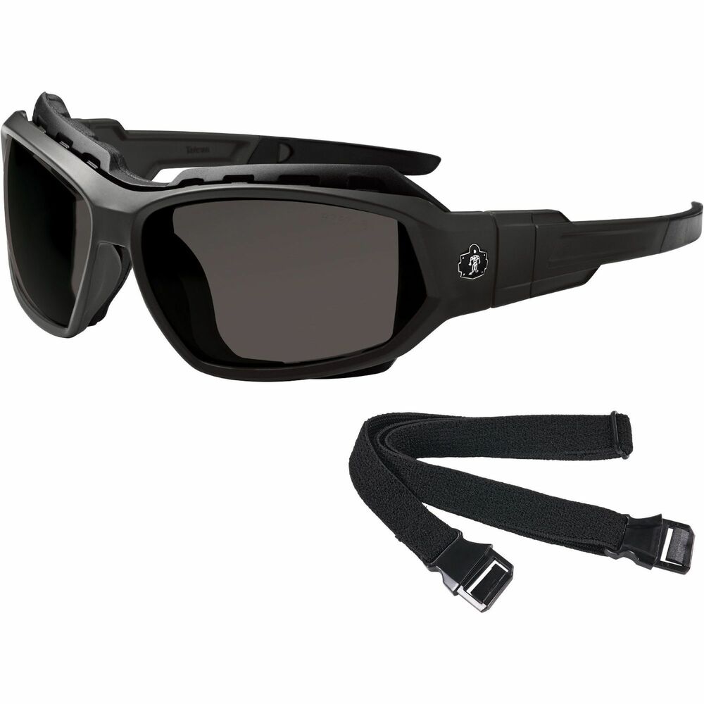 EGO56035 - Removable rubber temples let you convert these glasses to goggles with the included goggle elastic strap. Add the removable foam gasket (included) for a dust-beating seal. Tough, polycarbonate lenses are anti-scratch and anti-fog to protect against impacts and filter 99.9 percent of harmful UVA, UVB and UVC rays. With 16 percent Visual Light Transmission (VLT), these smoke lenses are ideal for outdoor and bright-light conditions. Durable frames bend and flex without breaking. Nonslip rubber temples keep the glasses secure and resist sweat. These impact-resistant safety glasses are tested to ANSI/ISEA Z87.1-2020 High-Velocity Impact Protection and optical requirements that is the U.S. standard for Personal Eye and Face Protection Devices and is listed on the frame (Marks: Z87.1+ X). Skullerz Loki Anti-Scratch and Enhanced Anti-Fog Safety Spoggles are also tested to MIL-PRF-32432 Ballistic Fragmentation, Class 1.