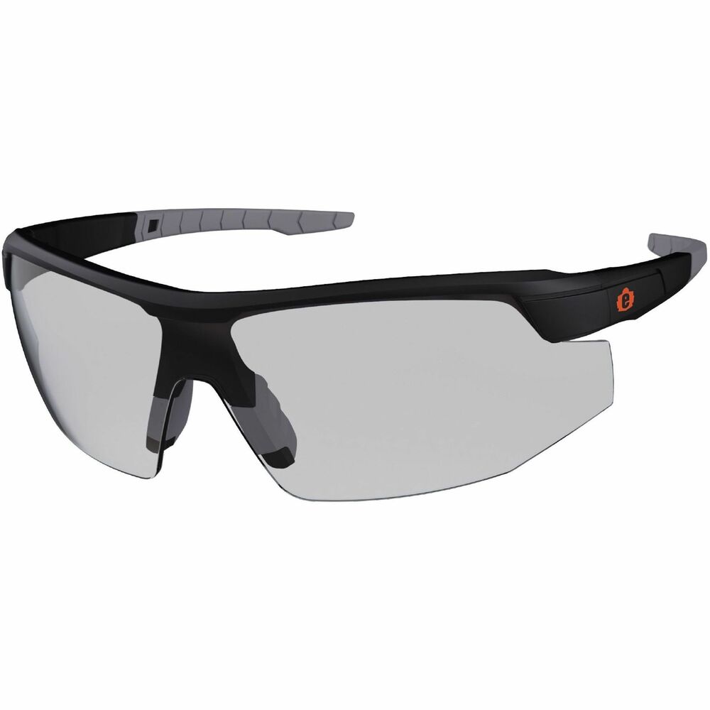 EGO59085 - Skullerz Skoll Anti-Scratch & Enhanced Anti-Fog Safety Glasses feature a sleek, sporty, half-frame, blade-style design with flexible rubber temples and nonslip nose piece for a comfortable fit. Tough, anti-scratch, anti-fog, polycarbonate lenses protect against impacts and filter 99.9 percent of harmful UVA, UVB and UVC rays. Fog-Off Plus technology delivers scratch-resistance and enhanced, anti-fog performance for clear viewing no matter the job. They are useful for those working with dust masks or in extreme temperature change. Impact-resistant safety glasses are tested to ANSI/ISEA Z87.1-2020 High-Velocity Impact Protection and optical requirements. They are also tested to MIL-PRF-32432 Ballistic Fragmentation Class 1. Indoor/outdoor lenses with 50 percent VLT are ideal for indoor, nighttime, hazy and cloudy conditions.