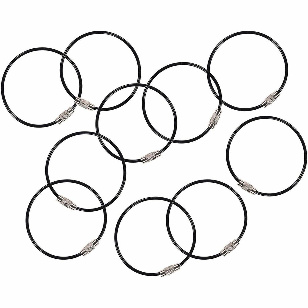 EGO13722 - Arsenal 5719 Wire Cable Key Rings keep items and tools close for quick-and-easy access while you're on the job. Multi-functional in use, key rings attach to aprons, duffel bags, backpacks and more. Coated iron delivers added protections and durability over time. To install, simply unscrew the twist-lock mechanism, thread through the captive eye of a tool and screw back together.