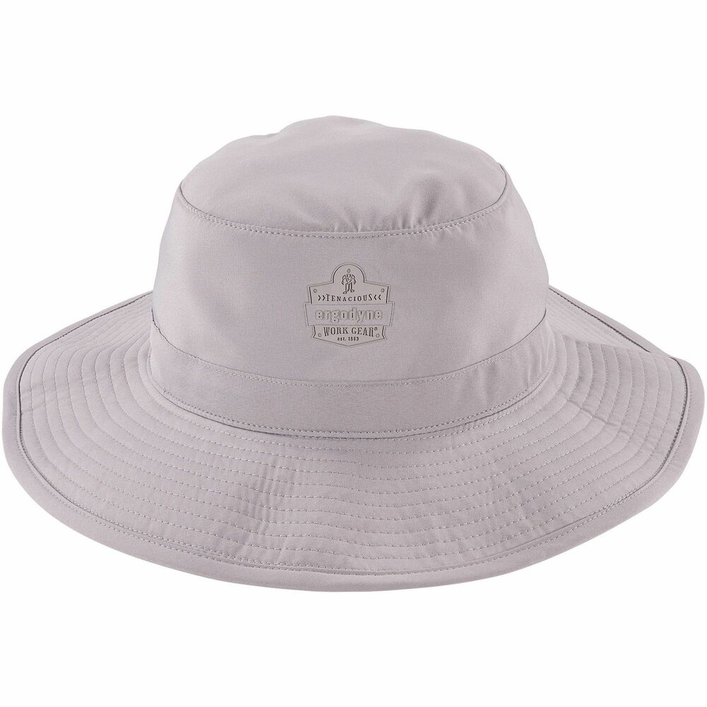 EGO12666 - Chill-Its 8939 Cooling Bucket Hat features a performance evaporative cooling material when worn wet and wicks sweat and moisture when worn dry. Simply dunk in water for immediate cooling relief. Polyester-spandex hat easily folds up for storage and offers a comfortable, stretchable fit. Wide brim and UPF 50+ treatment offer face, ear and neck protection from harmful UV rays. Anti-odor treatment allows fresh all-day wear. One size fits most. Back-of-hat cinch cord adjusts for a comfortable fit. Diameter ranges from 22" to 26". Brim is 2" wide. Flexible hat is ideal for construction, landscaping, roofing or anyone working in the heat.