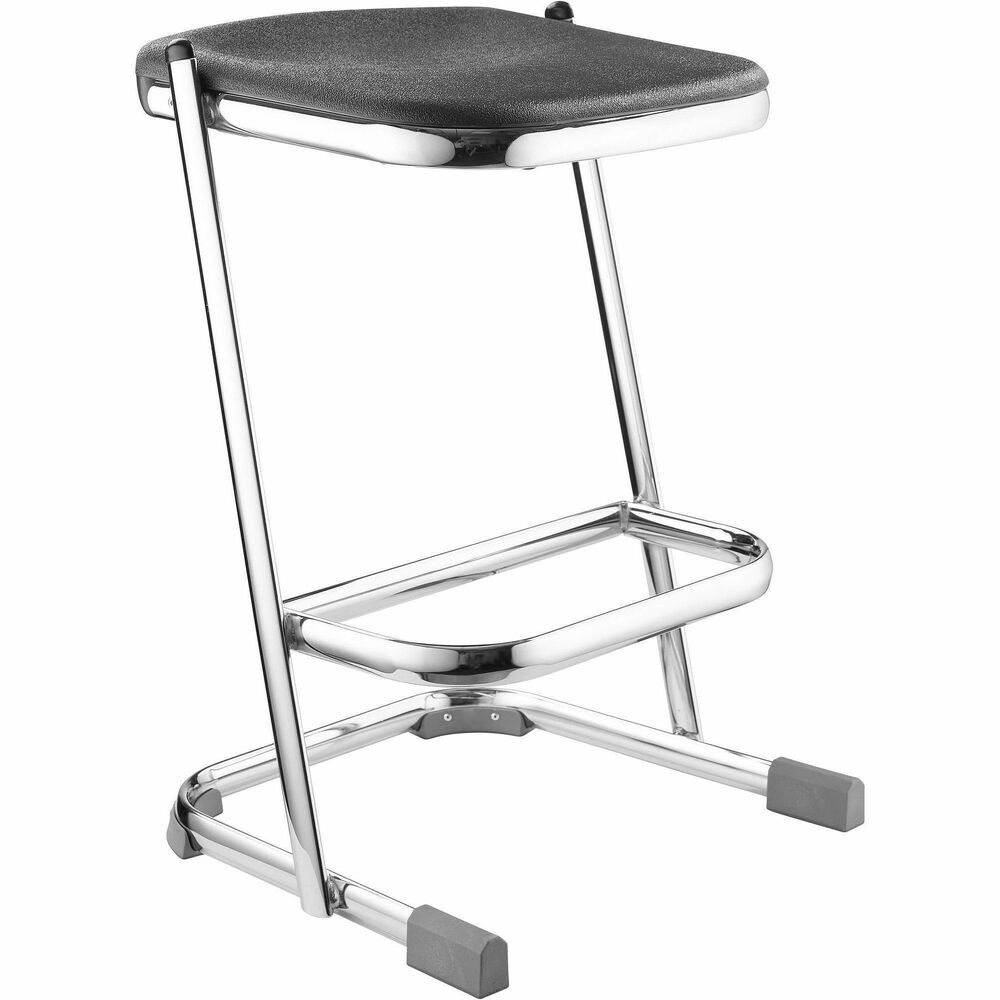 NPS6624 - 6600 Series Elephant Z-Stool provides stylish design and ergonomic comfort perfect for hands-on settings like art studios or science labs. Chrome-plated, 14-gauge tubular steel frame secures stool's blow-molded, polypropylene seat. Seat contours to your body for extra comfort. Sturdy, U-shaped legs distribute weight to minimize pressure on floors. Securely-bonded glides move softly and smoothly over any surface. Conveniently stack stools up to three units high for simple clean-up and storage. Seat supports up to 500 lb.