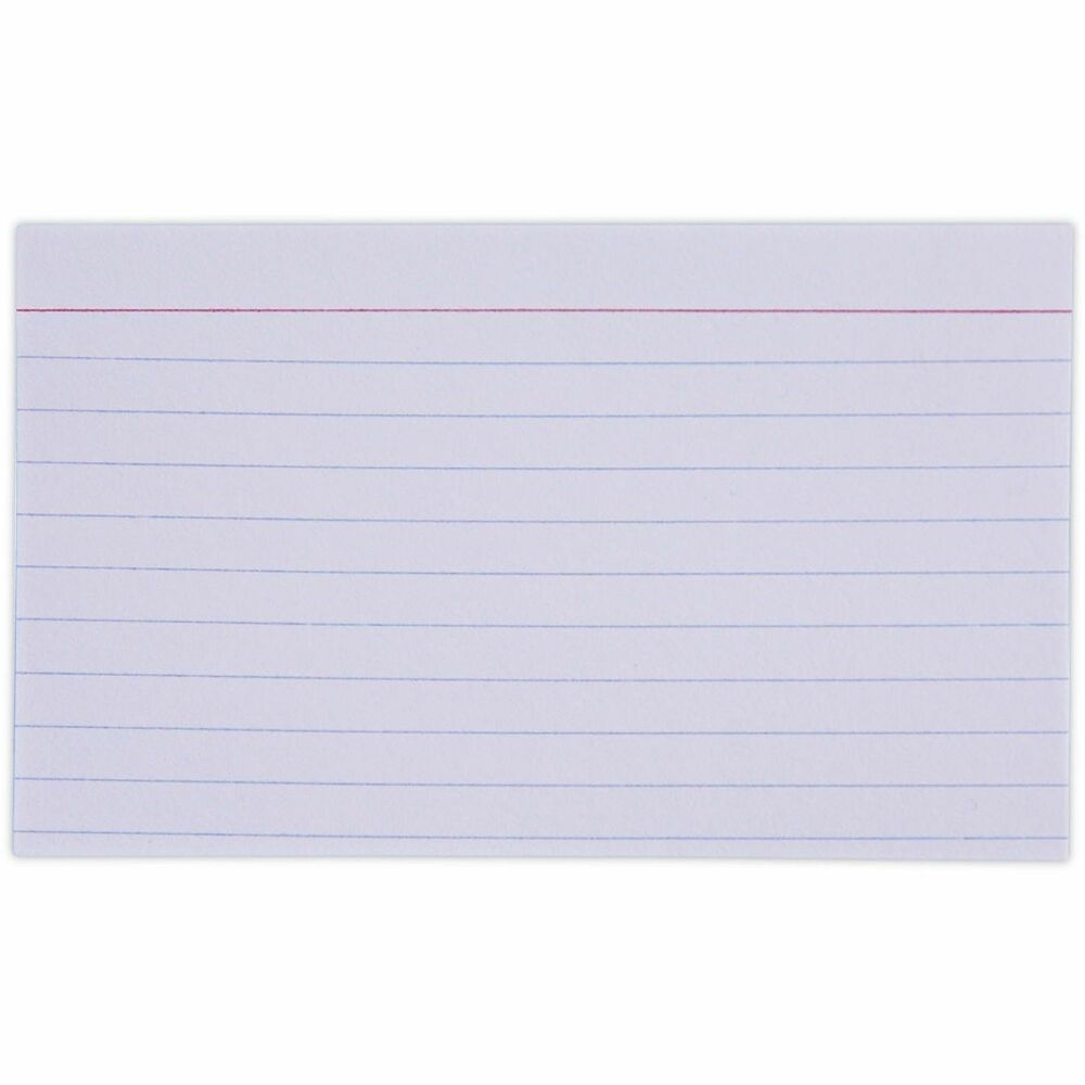 UNV47210 - Keep your train of thought on track and your notes organized with convenient index cards. An essential for students, speakers, and chefs, index cards organize notes, recipes, and study lessons. Strong cards are made from two-point, acid-free stock. Handy size is easy to shuffle and store discreetly while presenting. Great for creating flashcards and games to promote learning and memory.