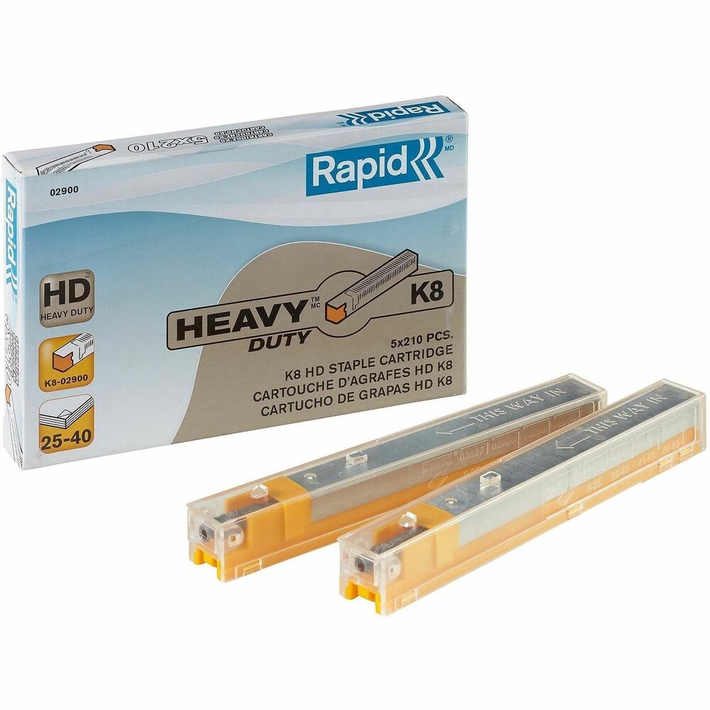 RPD02900 - Color-coded cartridge is designed for the Rapid Heavy-Duty Cartridge Stapler. It is easy to use. Each staple fastens from 25 to 40 sheets.