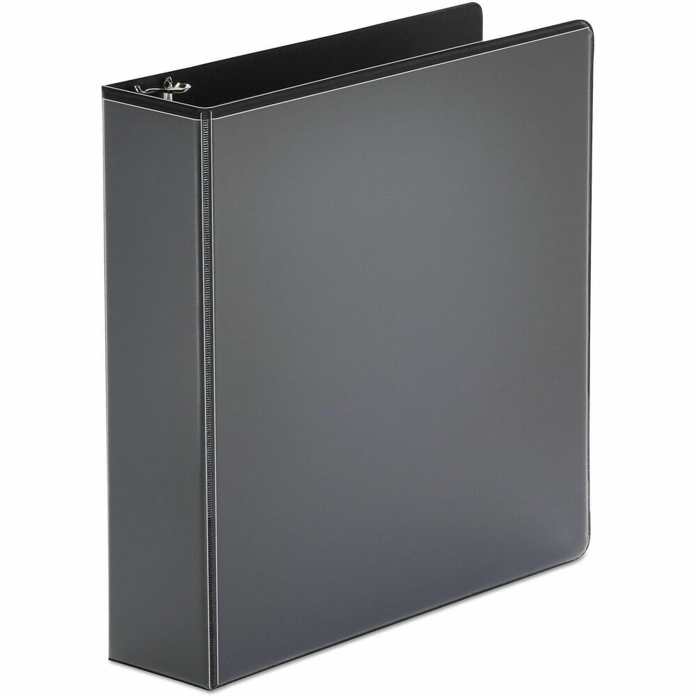 UNV20981 - Economical view binder for light use. Non-glare transparent plastic overlays on front cover, back cover and spine for easy customization. Binder features back-mounted rings for added convenience. Two inside pockets provide extra storage for loose documents. Poly material is non-stick. Inserts, pockets and cover won't lift print.