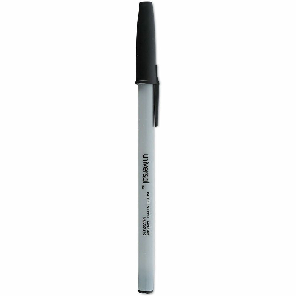 UNV27410 - Universal Ballpoint Stick Pen are reliable from the first mark to the last. This pen is an office standard that writes with ease, providing crisp, clean lines. The oil-based ink dries quickly, ensuring smear-free performance. Smooth and comfortable barrel that fits perfectly in your hand and allows you to write with ease. An economical choice for a dependable pen.