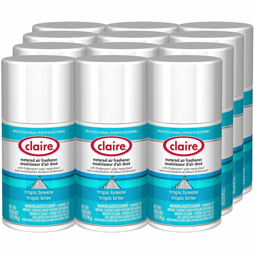 CGCCL105CT - Metered air freshener is formulated with Ordenone Odor Neutralizer that eliminates smoke and other malodors instead of masking them. Metered design is effective in areas up to 6,000 cubic feet, contains more than 3,000 metered releases and lasts more than 30 days. Dry formula does not produce messy fallout on counters or floors. Tropic Breeze fragrance is scientifically designed to remove tough odors caused by personal and environmental conditions. 7 oz. can fits most metered aerosol dispensers and is perfect for areas such as restrooms, offices, hotel rooms, schools, storage areas, meeting rooms, hospitality, country clubs, nursing homes, foodservice, common areas, lobbies, entrances and more.